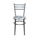 Ver imagem 3 de 6 Cadeiras Epoxi Preta Craqueada para Cozinha Assento Floral:floral Branco