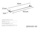 Ver imagem 3 de Toalheiro 50 Cm Inox - Kromus Qd0405-50
