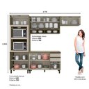 Ver imagem 3 de Cozinha Completa Connect 4 Peças Duna/cristal com Torre Quente 2 Fornos - Móveis Henn