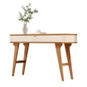 Ver imagem 1 de Aparador Aruma com 1 Gaveta e Cantos Arredondados Off White com Nature