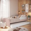 Ver imagem 1 de Cama Infantil com Cama Auxiliar 94,2cm x 194cm Proteção Lateral e Cantos Arredondados