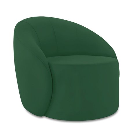 Poltrona Decorativa Orgânica Giratória Lua Veludo D03 - D’Rossi