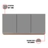 Armário Aéreo de Cozinha Lavanderia 02 Portas Tina 120 cm - D’Rossi Castanho e Cinza - 5