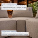 Ver mais imagens de Sofá de Canto Modulado com Puff e Base Madeira Maciça 270CMX220CM Lisboa