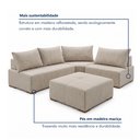 Ver imagem 7 de Sofá de Canto Modulado com Puff e Base Madeira Maciça 270CMX220CM Lisboa