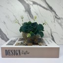 Ver imagem 3 de Conjunto decoração livro + vaso tripé de vidro âmbar
