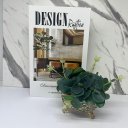 Ver imagem 2 de Conjunto decoração livro + vaso tripé de vidro âmbar