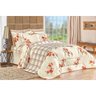 Cobre Leito Solteiro Dupla Face Papoula Cor Telha 2 Peças - 4