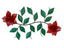 Ver imagem 4 de Painel Enfeite De Parede Lindo Com Flores Decoração Interior Libertas Rosas Artesanato Arranjo Verme
