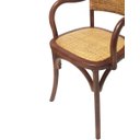 Ver imagem 3 de Cadeira Paris com Encosto em Palha. com Braço. Assento em Rattan Natural. Cor Castanha