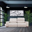 Ver imagem 6 de Sofá Sala de Estar Retrátil e Reclinável 3 Lugares Lisboa 2,10M Couro Off White - Gran Belo