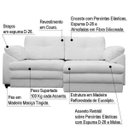 Ver imagem 2 de Sofá Retrátil 2 Lugares Bipartido Sala de Estar Piece 1,75M Couro Branco - Gran Belo