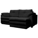 Ver imagem 1 de Sofá Retrátil 2 Lugares Bipartido Sala de Estar Piece 1,75M Couro Preto - Gran Belo