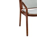 Ver imagem 4 de Cadeira para Mesa de Jantar Juliete 54cm Madeira Maciça com Braço | Linho Cinza - Sallar Home