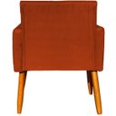 Ver imagem 6 de Kit 2 Poltronas Decorativa para Sala Nina Suede Cores Pé Palito 30cm Castanho