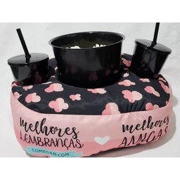 Kit Almofada Com Porta Pipoca Balde + Copos Melhores Amigas APP3005 - 2
