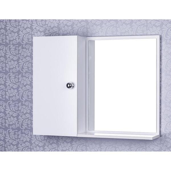 Armário Para Banheiro Com Espelho Cor Branco - 3