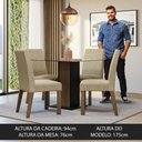 Ver imagem 4 de Conjunto Sala de Jantar Mesa Tampo de Vidro 4 Cadeiras Rustic/preto/imperial Ivy Madesa