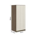 Ver imagem 3 de Armario Aereo 1 Porta Mdf 30 Cm Kali 12201 Carvalho Toq Bianco Toq Nicioli