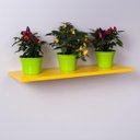 Ver imagem 2 de Prateleira Amarela 60 X 25cm Com Suporte Mao Francesa