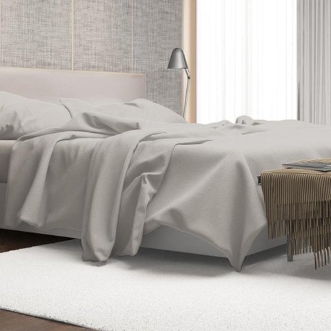 Jogo de Lençol 4 Peças Golden Rozac 200 Fios Hypercal Quenn Bege