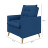 Poltrona Decorativa York C/ Puff em Veludo e Fibras de Silicone Just Time - 4