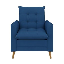 Poltrona Decorativa York C/ Puff em Veludojust Time - 2