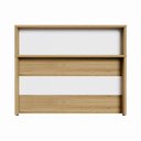 Ver imagem 4 de Balcão Atendimento 120 Cm Recepção Alto Escritório F5 Office Cor:macadâmia com Branco