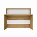 Ver imagem 5 de Balcão Atendimento 120 Cm Recepção Alto Escritório F5 Office Cor:macadâmia com Branco