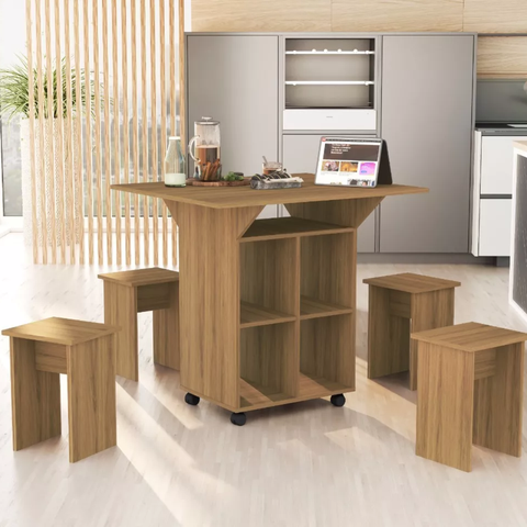 Mesa Annie de Jantar Cor Amêndoa