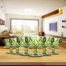 Jogo Taça Sobremesa 310ml Verde Diamante 6 Peças Class Home - 3