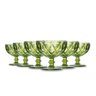 Jogo Taça Sobremesa 310ml Verde Diamante 6 Peças Class Home - 1