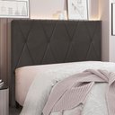 Ver imagem 2 de Cabeceira Queen 1,60m Ávila Suede Cinza - Pallazio