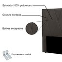 Ver imagem 4 de Cabeceira Queen 1,60m Ávila Suede Cinza - Pallazio