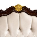 Ver mais imagens de Poltrona Clássica Branco com Detalhes em Marrom e Dourado a: 108cm L: 92cm P: 62cm