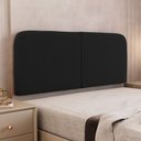 Ver imagem 5 de Cabeceira Painel Orgânico Cama Box Queen Size Aira 160cm Dobrável Bouclé Preto - Desk Design