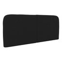 Ver imagem 1 de Cabeceira Painel Orgânico Cama Box Queen Size Aira 160cm Dobrável Bouclé Preto - Desk Design