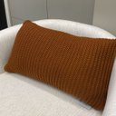 Ver imagem 1 de Almofada Retangular de Tricot Terracota