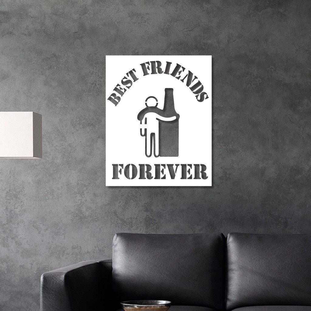 Quadro Individual Vazado Em Mdf Best Friends Forever Sem Moldura Madeiramadeira 8567