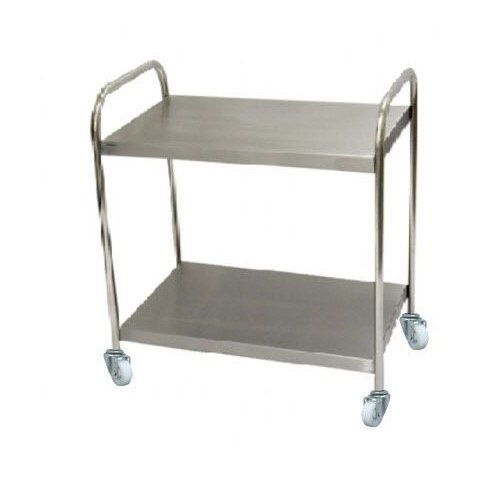 Carrinho Inox para Cozinha 2 Planos 2 Alças