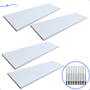 Ver imagem 1 de Kit 4 Prateleira Branca 70X20 + Suporte Flutuante Mdf Organizadora Decoração Cozinha Banheiro Sala
