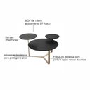Ver imagem 5 de Conjunto Sala Mesa de Centro Lateral Chanfrada Orgânica Nero/dourado