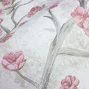 Ver imagem 2 de Papel de Parede Floral Rosa e Cinza com Cola Inclusa
