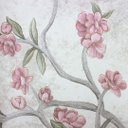 Ver imagem 3 de Papel de Parede Floral Rosa e Cinza com Cola Inclusa