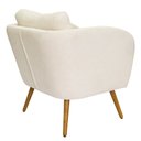 Ver mais imagens de Poltrona Decorativa Dana Pés Palito Madeira Castanho Bouclé Off White - Nexta Casa