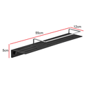 Ver imagem 3 de Porta Shampoo com Saboneteira Preto Organizador Box Banho