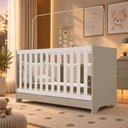 Ver imagem 1 de Berço 3 em 1 para Colchão 60x130cm Multimóveis FG0527 Off White/Branco