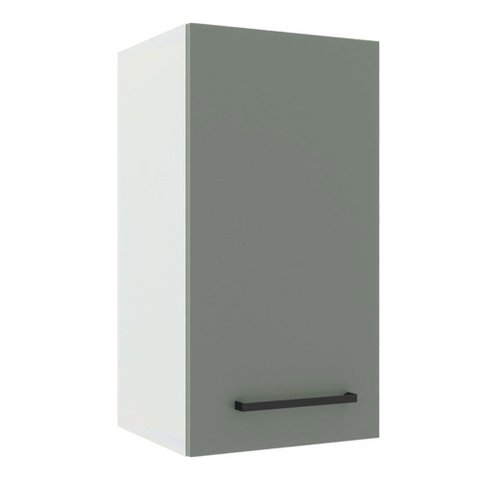 Armário de Cozinha Aéreo 35 cm 1 Porta Branco/Cinza Agata Madesa