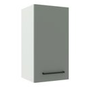 Ver imagem 1 de Armário de Cozinha Aéreo 35 cm 1 Porta Branco/Cinza Agata Madesa