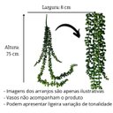 Ver imagem 3 de Kit 4 Plantas Artificiais Pendente de Rosario Toque Real 35 Cm